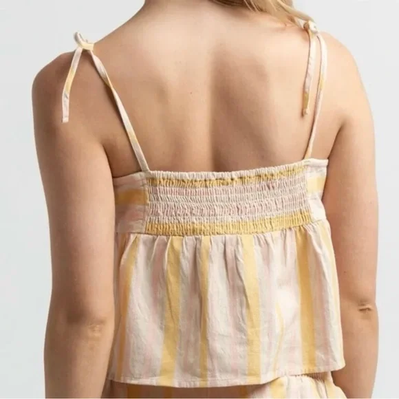 Roxy Open Eyes Striped Tank Top - M - Picture 2 of 4